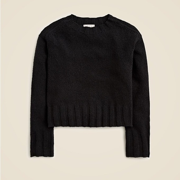 J. Crew Relaxed Crewneck Sweater in Black - Picture 1 of 5